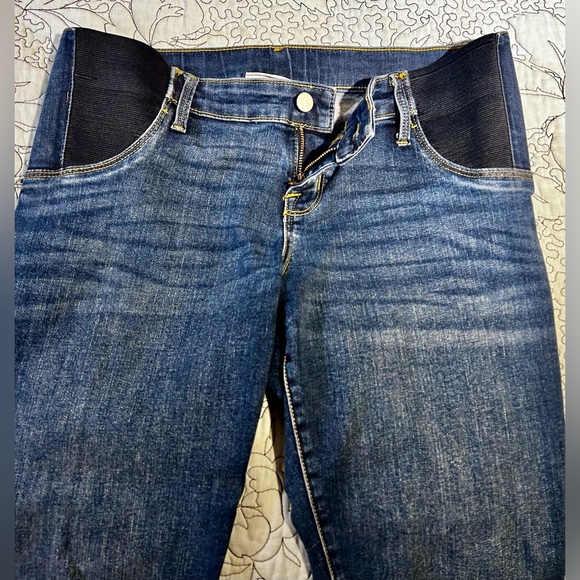 LOT OF 2 PAIR OF MATERNITY SKINNY DISTRESSED JEANS * Isabel * Old Navy Sz 8 - Picture 8 of 12